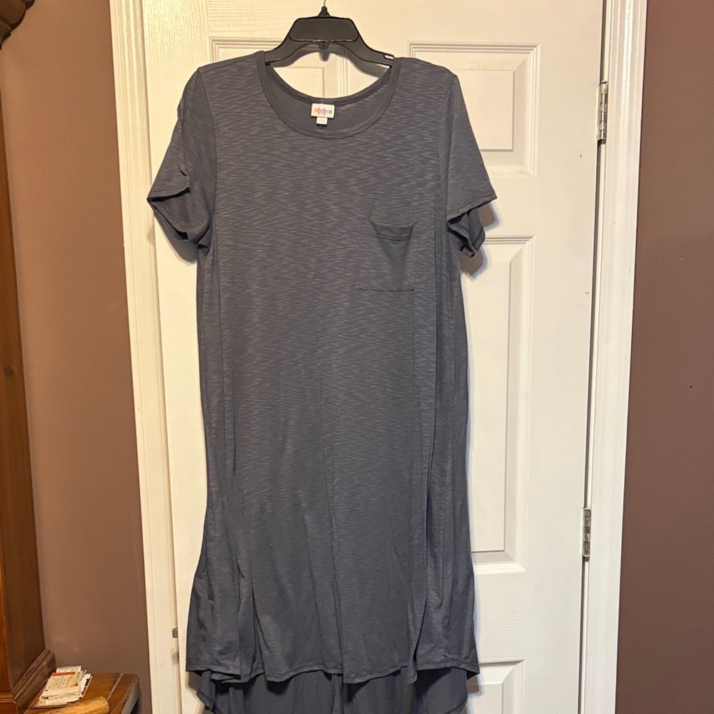 LuLaRoe Heather Gray Short Sleeve Dress